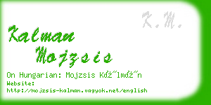 kalman mojzsis business card